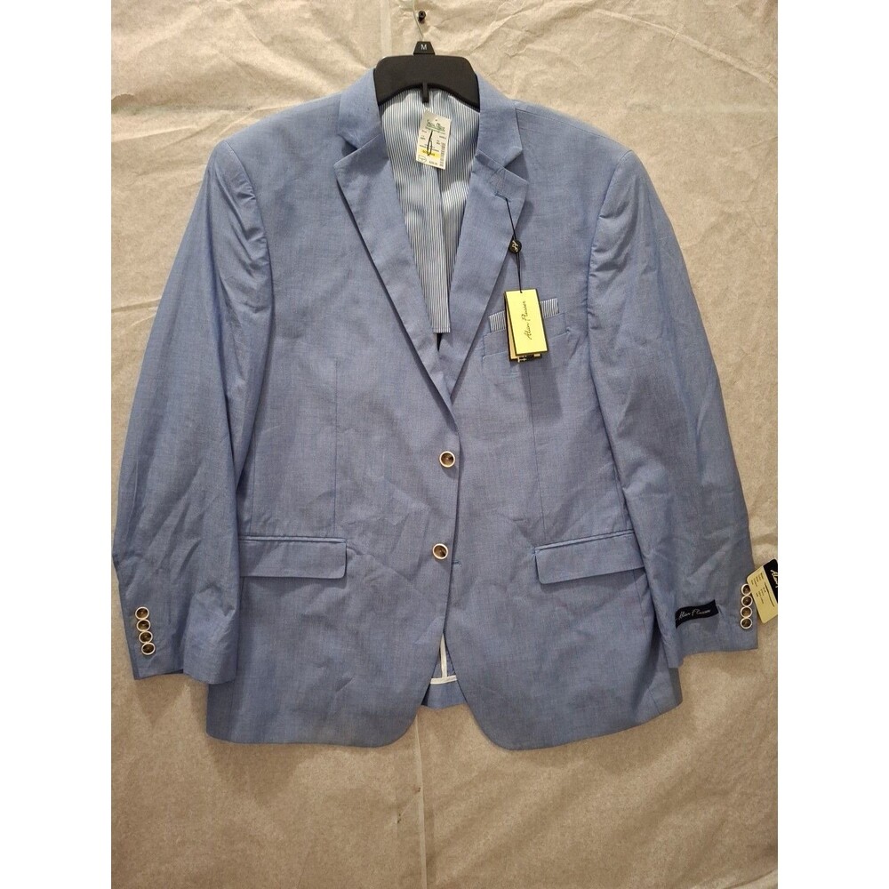 ALAN FLUSSER Men's Large Blazer Sport Coat Blue Size 44R NEW